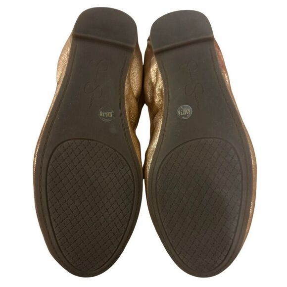 Jessica Simpson Nalan Metallic Ballet Flats - Size 8, Penny - Picture 3 of 7